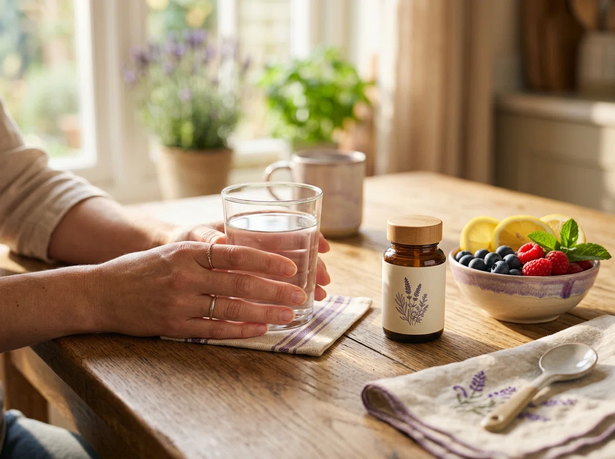 Ochtendroutine supplement groene thee water keuken